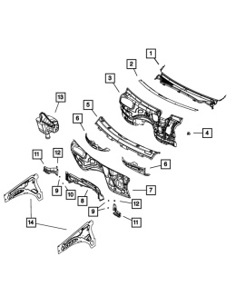 Podszybie Dodge Durango 2011-2015r, 5182164AH , 68110221AA