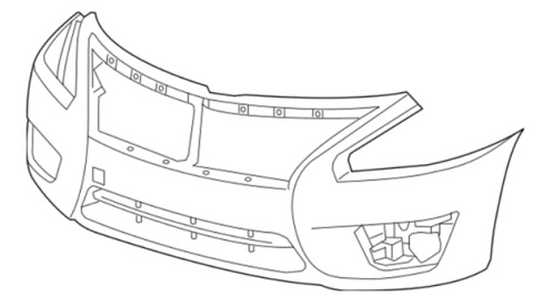 Zderzak przedni Nissan Altima 2013-2015 620223TA0H Zderzak przedni Nissan Altima 2013-2015 620223TA0H