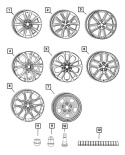 Nakrętka koła przedniego DODGE JEEP 6509422AA MOPAR