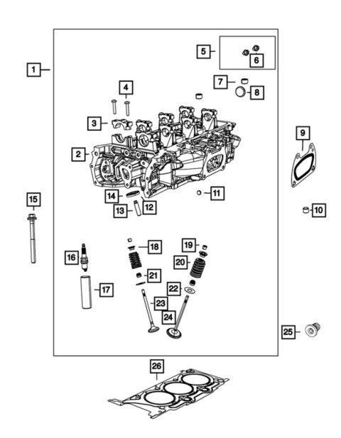 Uszczelka kołnierza wydechowego do głowicy cylindra Mopar 68093232AA Dodge Jeep Chrysler