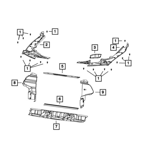 Kierownica powietrza lewa strona MOPAR 68455225AA Dodge Durango 2021-2026