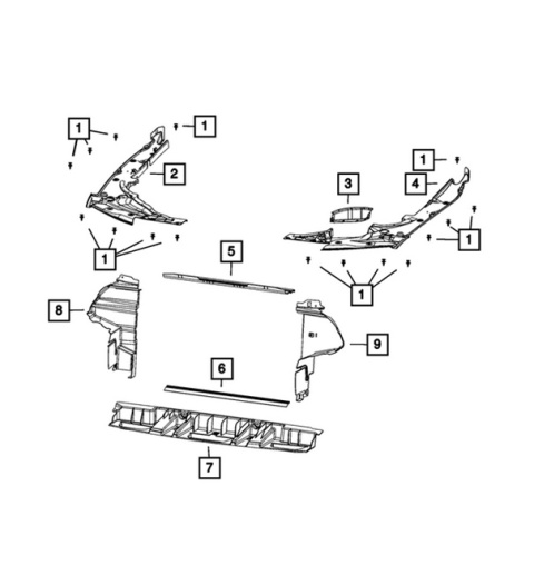 Kierownica powietrza prawa strona MOPAR 68455224AA Dodge Durango 2021-2026