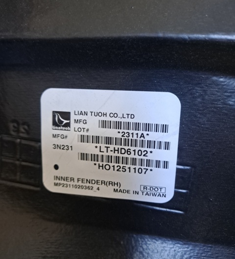 Nadkole przednie prawe Honda Civic 2006-2011 HO1251107