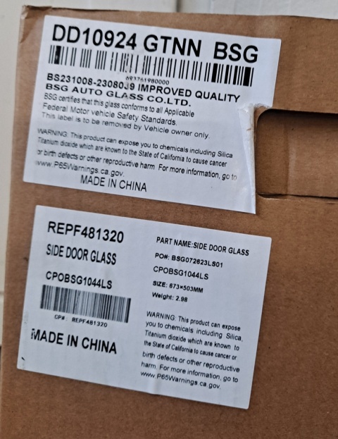 Szyba boczna tylna lewa Ford Fusion 2006-2012 DD10924 REPF481320