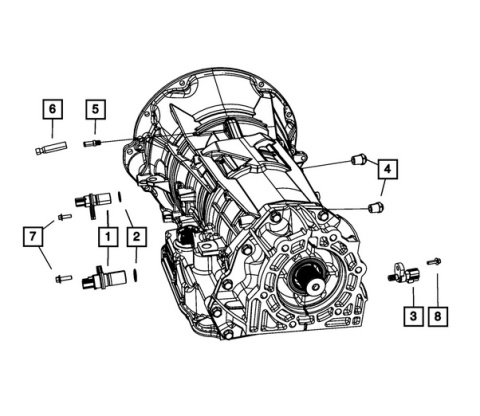 Czujnik ciśnienia oleju w skrzyni Jeep Chrysler 2004-2010 Mopar 4799758AF
