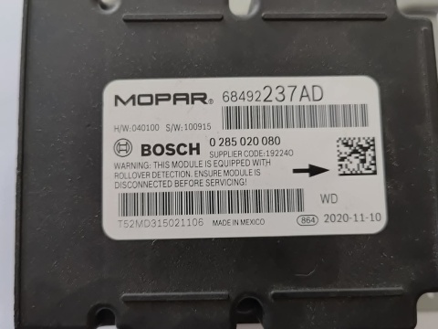 Sterownik poduszek AIRBAG Dodge Durango 2020-2024 68492237AD HW040100 0285020080