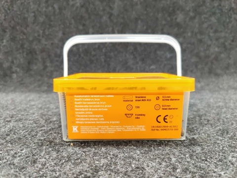 Wkręty tarasowe PROF 4,5×55 mm brązowe - opakowanie 200 sztuk