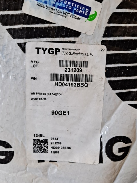 Zderzak grill przedni Honda Civic 2006-2011 HD04193BBQ H010338PQ H01000239