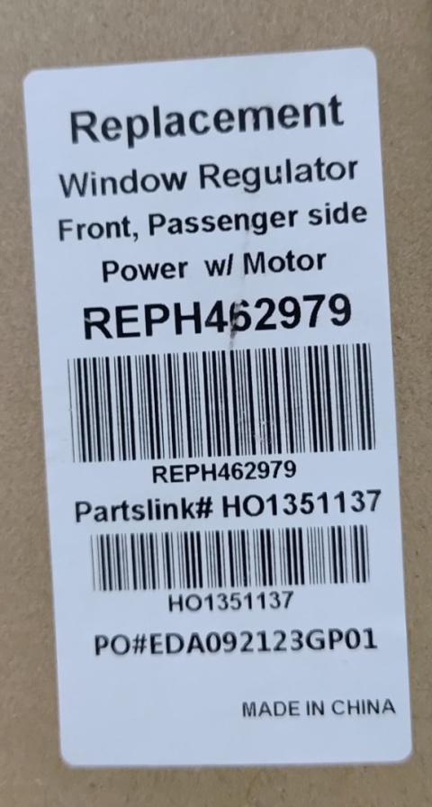 Mechanizm podnoszenia szyby Honda Civic 2006-2011 REPH462979 HO1351137