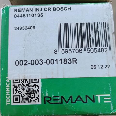 Wtryskiwacz Common Rail BOSCH CRI Citroen C2 C3 Xsara Peugeot 206 307 2002-2009 0445110135 002-003-001183R