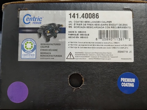 Zacisk hamulcowy przedni Centric Parts Honda Civic 2001-2005 141.40086