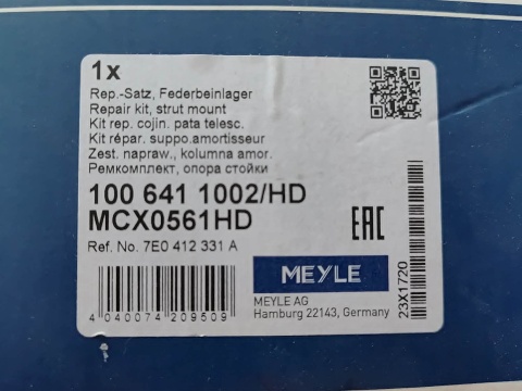 Zestaw naprawczy mocowanie amortyzatora MEYLE VW Multivan Transpprter T5 T6 2003-2016 100 641 1002/HD MCX0561HD