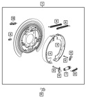 Zestaw hamulca postojowego / ręcznego Dodge Durango Jeep Grand Cherokee 2011-2026 Mopar 68466362AA